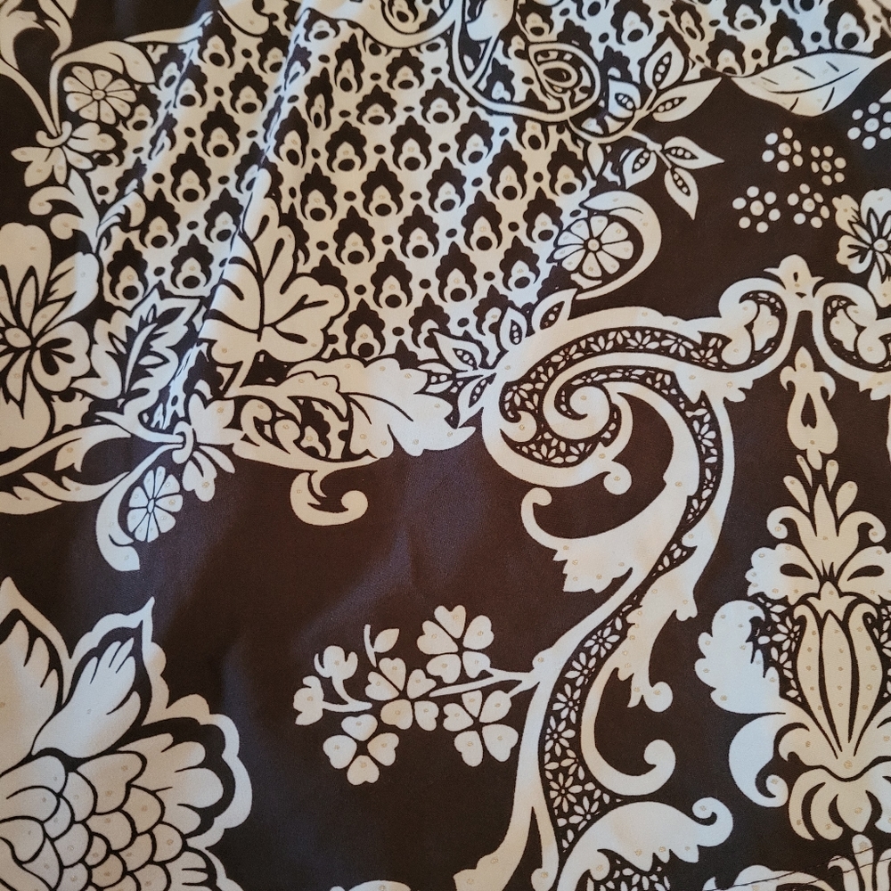 *Sale* Aerin Rose Tankini Skirt Bottom Plus Size 1X Brown & Beige Floral Pattern - Picture 3 of 6